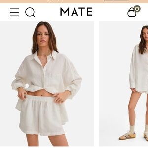 MATE The Label Linen Shorts